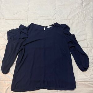 Elegant Navy Blue Women's Top